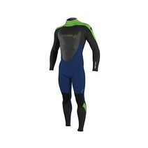 오닐 유스 에픽 4/3mm 뒷지프 풀 잠수복, Navy/Black/Dayglo, 10