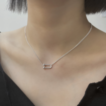 아뮤엘 아뮤엘925Silver 볼 클립 네크리스 AMUN5001