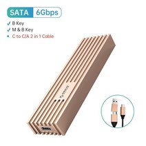 ssd케이스 ssd외장하드 ORICO업그레이드 된 알루미늄 합금 M.2 NVMe SSD 인클로저 10Gbps PCIe 케이스 M 키, 13 SATA6GbpsGold, 한개옵션1