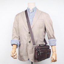 50대 중년 아버지 산책용 가죽 크로스백 캐쥬얼가방 리얼레더 남성용 출퇴근용 미니멀