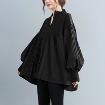 퀸앤조이 미녀77 우아한 플리츠 스웨터