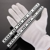 마이크로 서랍 슬라이드 볼 가이드 두 섹션 17mm 와이드 스틸 접이식 레일 가구 하드웨어 피팅 1 쌍, 182MM-8inch