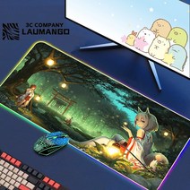 에픽 세븐 Rgb 마우스 패드 게이머 키보드 매트 책상 애니메이션 카펫 Pc 빅 게임 캐비닛 확장, 11 GG001218_04 RGB250x250x3mm, 1개