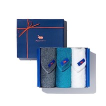 3매 히포포타머스 오가닉 코튼 & 대나무 롱 페이스 타올 (화이트캐리비안브리티시)