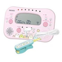 SEIKO(세이코) 튜너 메트로놈 STH100SGP 수미코구라쉬 핑크 스톱워치기능, STH-100SGP 픽업 셋트