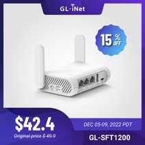 GL. Net Opal(GL-SFT1200) 기가비트 듀얼 밴드 무선 여행 라우터 지원 IPV6 Tor Openwrt 최고의 가치 포, 01 US Plug