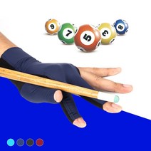 오른손 왼손 오픈형 당구 장갑 미끄럼방지 블랙, 외손 오픈_레드