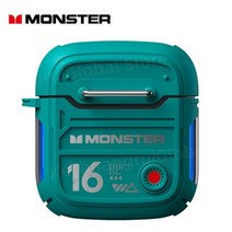 무선 해드 노이즈 캔슬링 골전도 블루투스 헤드폰 이어폰 Monster XKT16 기계식 게이머 TWS 소음 스포츠 신제품, Green, 1.Green