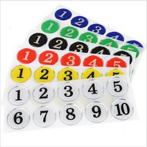 목욕탕 옷장 사물함 락카 키홀더 에폭시 번호 스티커 키링 테이블 넘버, 색상/번호, 초록 1~10