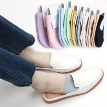 유어삭스 여성용 무지 조아 뮬 덧신 반 양말