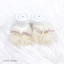 리나스마마 [출산선물] 옐로우 블링꽃 오가닉 아기양말