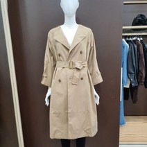 보트넥 라인 더블 여밈 트렌치코트 SE3CTF083BE1