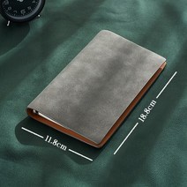 가죽다이어리 빈티지 수첩 만년 일기장 A5/a6 부드러운 가죽 노트북 사무실 비즈니스 루스 리프 바인더 나, 14 A6GRAY