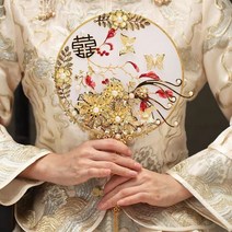 결혼 신부 중국스타일 결혼선물 둥글 고풍 전통혼례복 부케 DIY재료팩 쇼핑몰사이트, T10-그리움 Hodo완성품 1EA미포, 기본