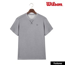 윌슨 라운드 반팔티셔츠 그레이 남여공용 - WJTRS1503MH