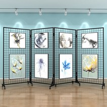 작품 전시대 접이식 그리드 전시회 아트 디스플레이 세트, F.1m너비x1.8m높이(세트4개)