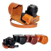 카메라슬링백 가죽가방 해링본 백팩 카메라케이스 leica v lux typ 114 커버 하드 보호 커버 스트랩 포함, 검은색