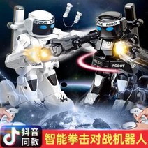 RC 로보트 무선 조종 로봇 체감 리모컨 대전 장난감 2인 격투기 스마트 싸움 하이테크, 01 공식 표준 분배, 01 블랙