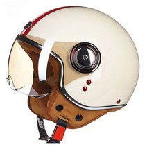 스쿠터헬멧 클래식 반모 소두핏 BEON-나노 B110 클래식 레트로 헬멧 오픈 페이스 모토 rcycle Casco Moto, 04 CREAM ITALY