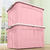 초대형 리빙박스 보관함 가정용 수납 옷 책 정리 플라스틱 회전바구니, 80L, E80L