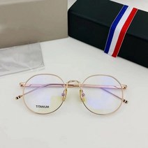 권정열 안경 반무테 코받침없는안경 가벼운 안경테 성시경 남성과 여성 위한 라운드 티타늄 합금 안티 블루 안경 안경 독서 안경