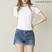 체이스컬트 여성 솔리드 라운드 티셔츠-JBZG5813C01