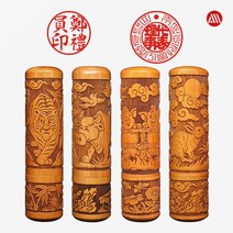 [삼촌네도장] 대추나무도장 12지 띠도장 인감도장 개인도장 6푼18mm, 쥐, 훈민정음체(한글만)