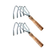 조개잡이 갯벌 체험 주말농장 텃밭 가꾸기 4발 갈퀴, 2개