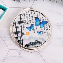 산수화 자개손거울 자개거울 원형손거울 외국인선물, T9자개손거울(산수화), 선물포장O