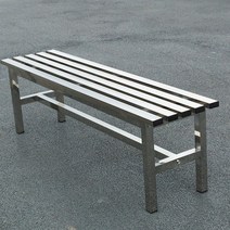 야외 스텐 벤치의자 철제 공원 카페 인테리어 4인용 클린룸, 100*35*45