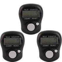 3차원측정기 3차원 미니 마커 및 행 손가락 카운터 LCD 전자 디지털 탈리 바느질 뜨개질 도구, 16 3PCS Black