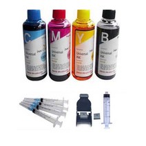 삼성전자 프린터 SL-J1660 & J1663 & J1665 & M180 & C180용 잉크 충전 풀세트, 충전잉크400ml+석션기+주입주사기4개