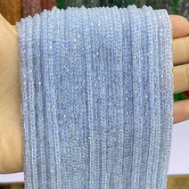토파즈 보석 원석 2x2MM 천연 토파즈면 처리된 정사각형 작은 보석 비즈 만들기 팔찌 목걸이 15 인치