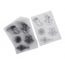 크리스마스 시리즈 수축 필름 10팩 인쇄용 수축 아트지, 20x14.5cm, 플라스틱, A