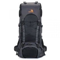 백팩킹 백패킹 배낭 가방 여행 등산 비박 장비 캠핑 대용량 준비물 군장 60L, 블랙