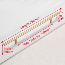 KAK-유럽 스타일 매트 골드 캐비닛 손잡이 단단한 알루미늄 합금 주방 찬장용 서랍 가구 하드웨어, [13] Handle-4123C-192G