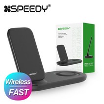 핸드폰케이스 스피디 듀오 고속 무선충전 패드 SPE-STW6200, SPE-STW6200 - 블랙, SPE-STW6200 - 블랙