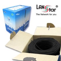 랜스타 CAT.5E UTP 300M 랜케이블 (BOX 통신공사용) 검정 LS-UTP5H-300MBK, 1개, black