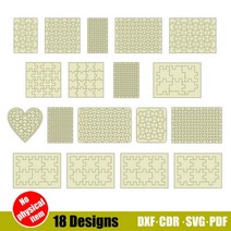 목공 장비 기계 18 레이저 절단 벡터 템플릿 지그 소 퍼즐 디자인 cnc 레이저 절단에 대한 svg dxf cdr 파일, sp268-0264