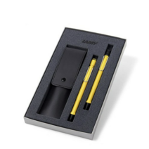 라미 사파리 볼펜 샤프 파우치 세트, 옐로우, 3세트