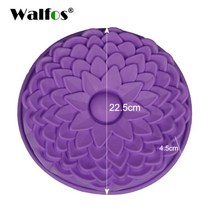 WALFOS 빅 사이즈 꽃 케이크 몰드 실리콘 데이지 빵 팬 쉬폰 해바라기 베이커리 페이스트리 베이킹, 01 1 piece