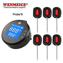 스테이크 고기 체크기 온도계 뜨거운 판매 USB 충전식 스마트 무선 와이파이 바베큐 온도, 03 6 probes