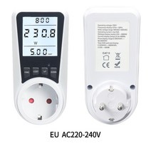 소비 전력 측정기 분석기 계량기 계 전원 에너지 정확한 미터 전원 모니터 플러그 소켓, 백라이트가있는 eu