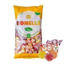 보넬 100% 비건젤리 1KG 과일맛 레몬 오렌지 딸기 체리