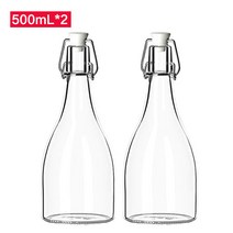 유리병 손수 포도주 저장 탱크다 술병 공병 있음 뚜껑 벌크 오디 밀봉 농가 자양 발효 520512374, 500ml2 개 포장 수장 추가 구매