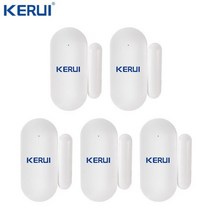 도어센서 무인점포 문열림센서 출입문센서 KERUI 무선 미니 소형 마이크로 홈 보안 윈도우 감지기 GSM 와이파이 경보 시스템 위한 안티 탬퍼, 03 5 pcs