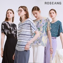 로즈앙 자카드 입체 티블라우스 4종