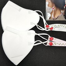 콩이네리본 마스크목걸이 마스크분실방지목걸이줄 마스크목걸이끈 마스크걸이 마스크줄 마스크스트랩 마스크고리 마스크끈, 1개, 레터링-딥퍼플