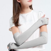 GOLOV.EJOY 쓰리컷 장갑 쿨 토시 팔 실리콘 논슬립 골프 등산 낚시 캠핑 자전거 자외선 차단, XG32쓰리컷 장갑쿨토시(블랙M)