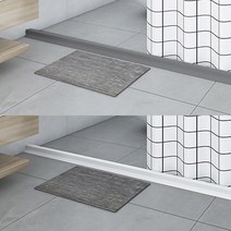 욕실 물막이 샤워 물튀김 방지턱 싱크대 실리콘막이 샤워부스 욕조 워터가드, 그레이1M